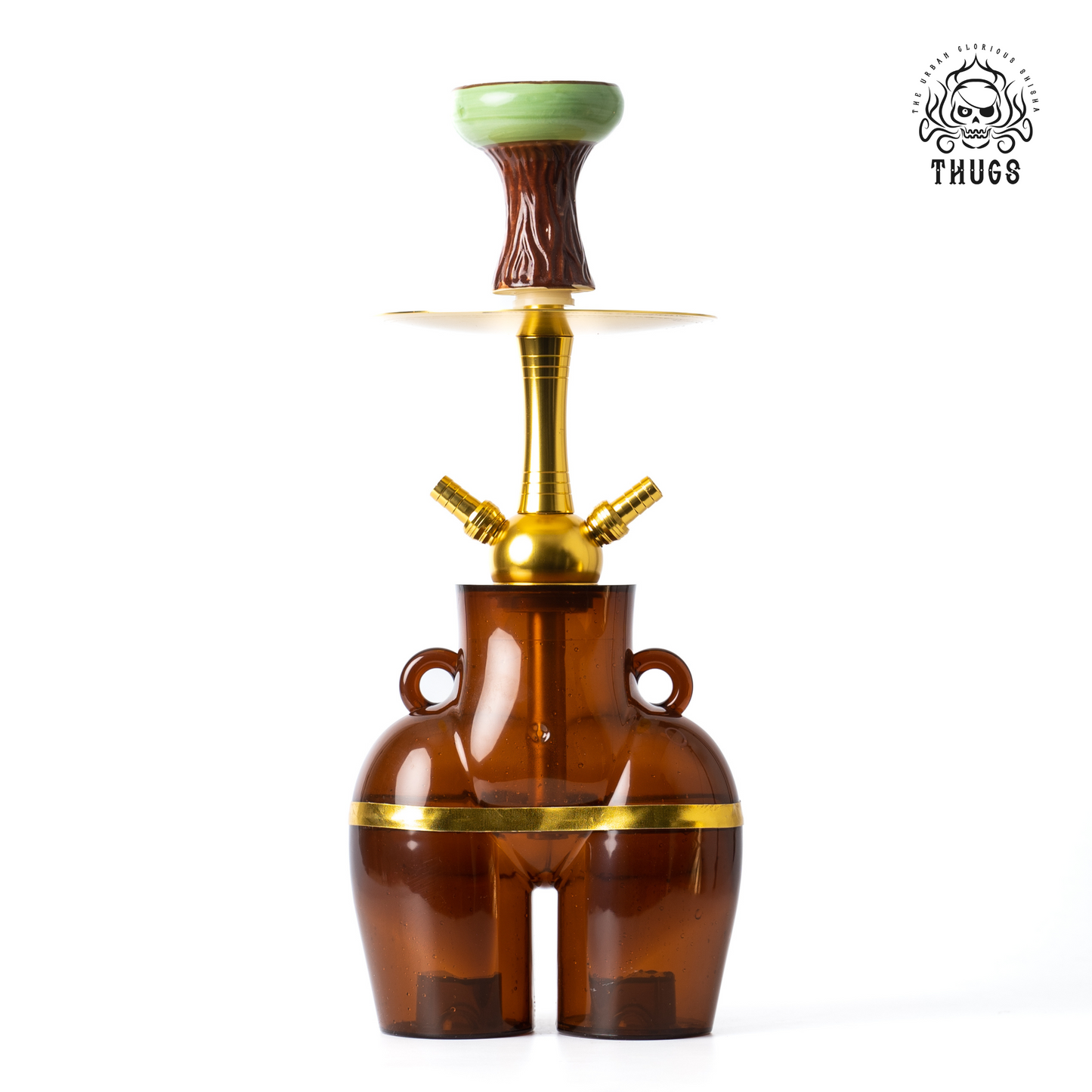 Thugs Hippy Acrylic Hookah - Dual Pipe (Coffee)