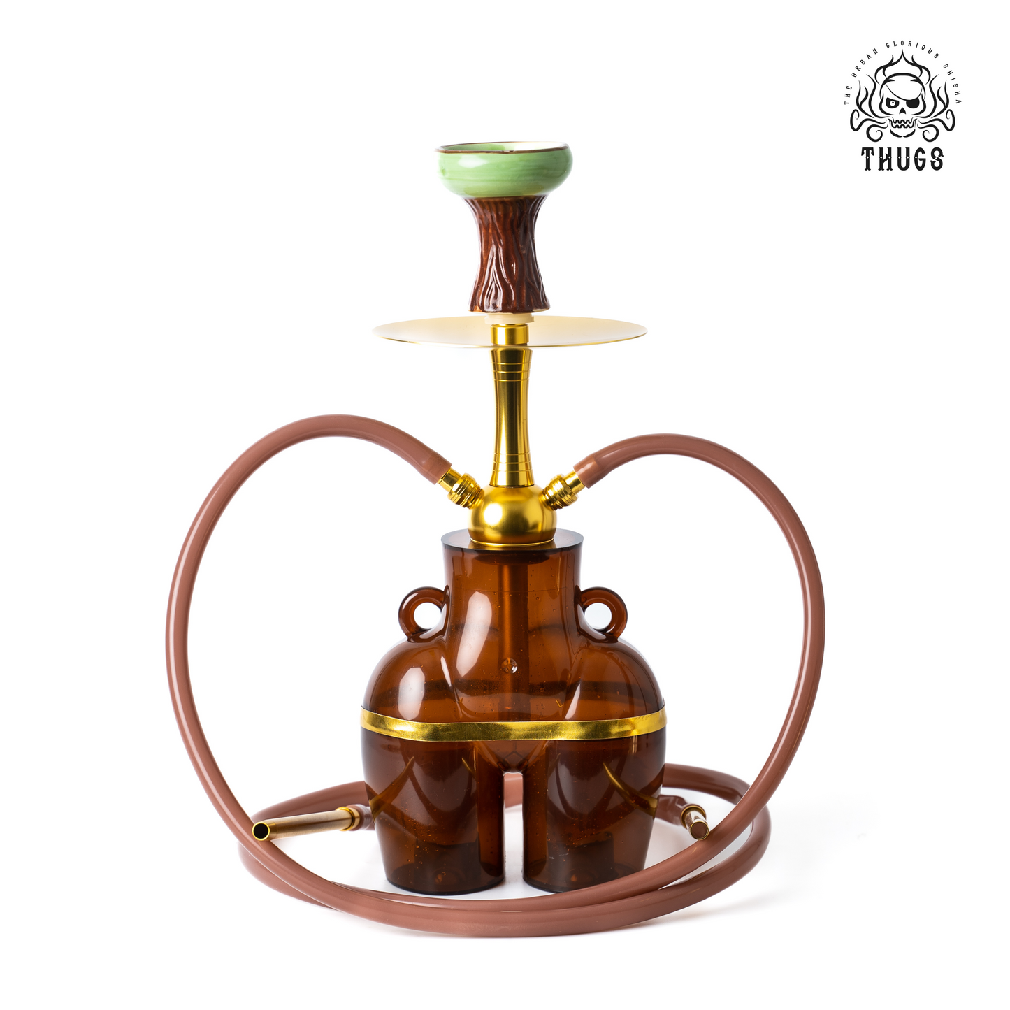 Thugs Hippy Acrylic Hookah - Dual Pipe (Coffee)