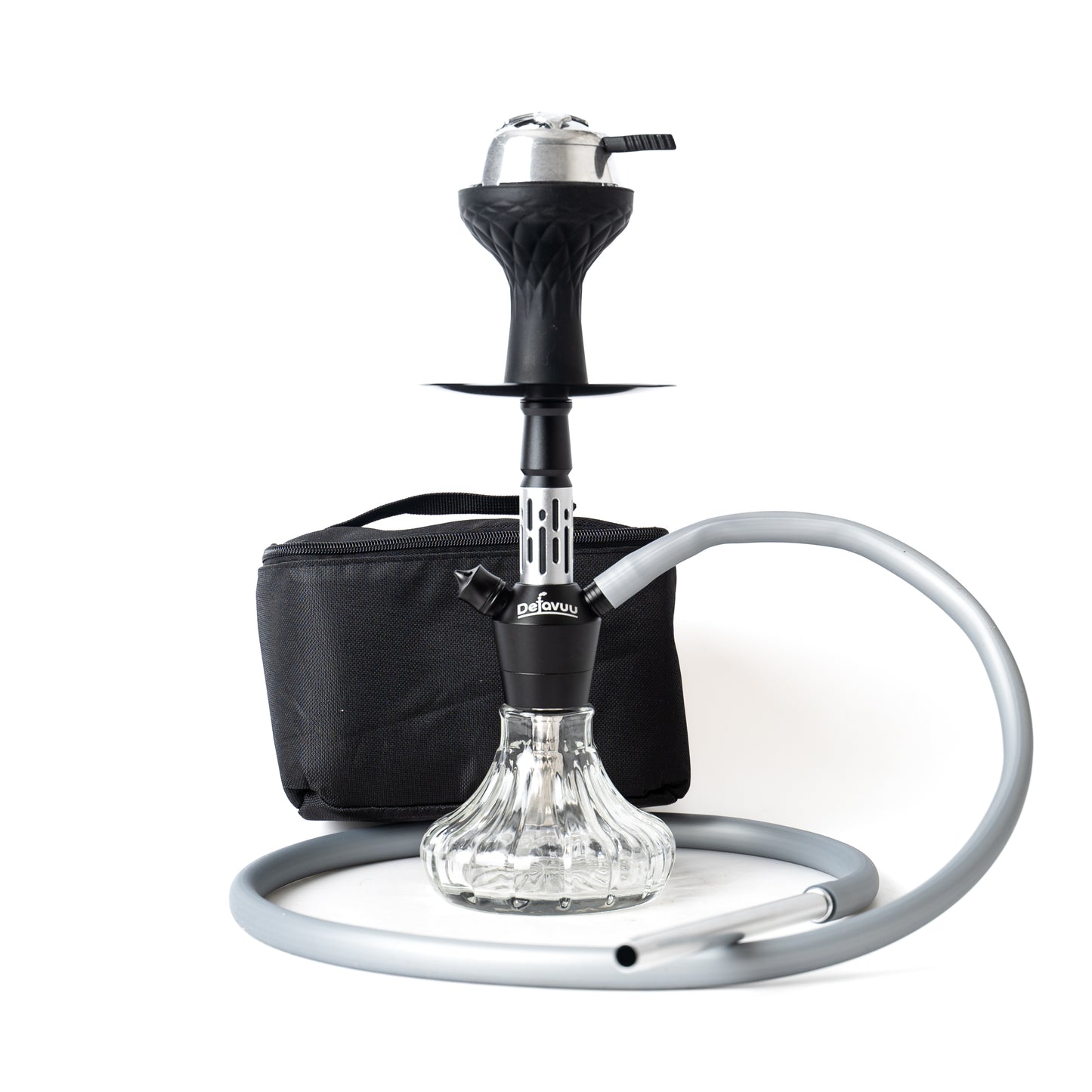 Tuffy Hookah with Travel Bag - Silver
