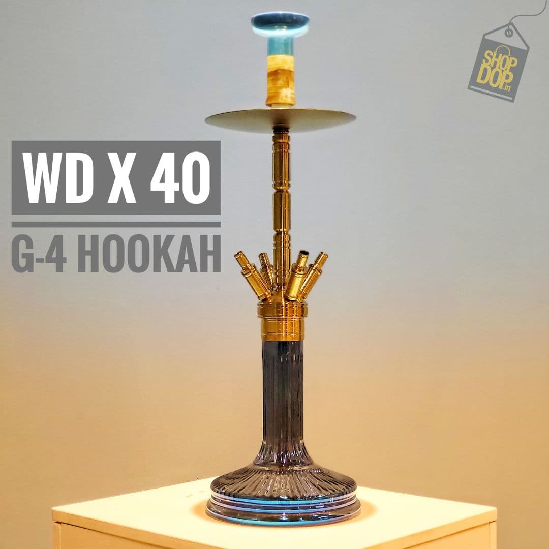 WD X-40-G-4 हुक्का (4 पाइप शीशा)