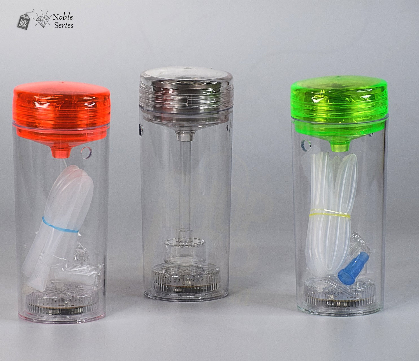 Acrylic Bottle Portable Tumbler Hookah with LED Light - shopdop.in