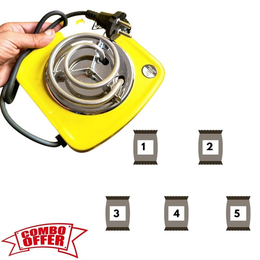 Small Hot Plate + 5 Flavors - Combo Pack - shopdop.in