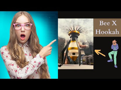 Bee X Hookah with LED Light - Black