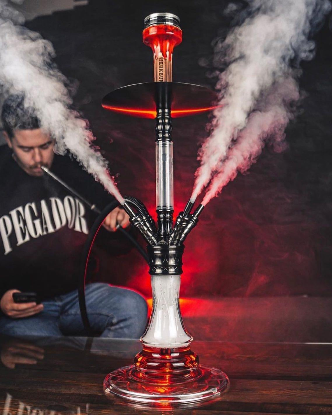 medusa hookah smoke image black color