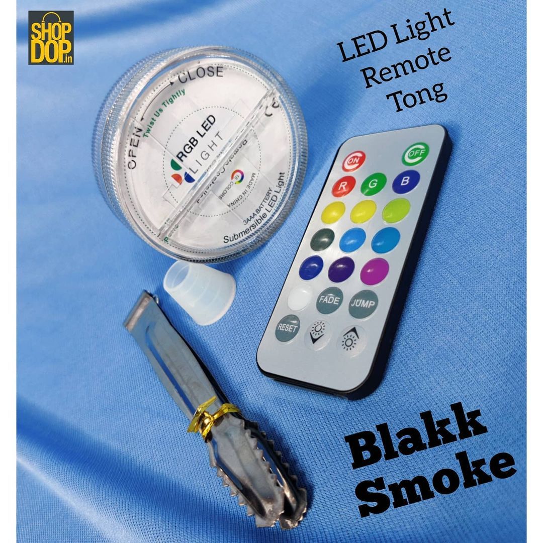 Blakk Smoke Printed Acrylic Car Hookah with LED Light - Best for Tours - shopdop.in