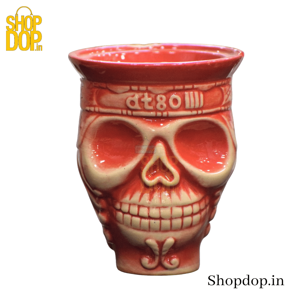 Skull Shape Ceramic Hookah Bowl / Chillum - shopdop.in