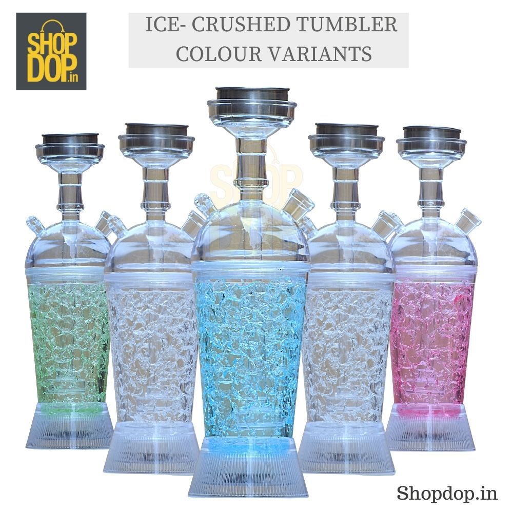Ice Crushed LED Portable Tumbler Hookah - shopdop.in